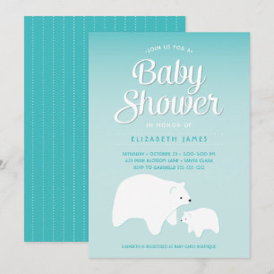 Convite Bebê Polar Bear
