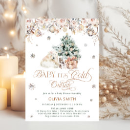 Convite Bebê Polar Bebê é Frio Fora do Chá de fraldas