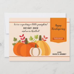 Convite Bebê Pumpkin Faz Três Anunciações De Gravidez.