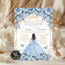 Bebê Real Azul Coroa de Ouro Quinceañera