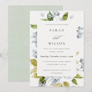 CONVITE BEBÊ ROMÂNTICO SUAVE CASAMENTO FLORÍVEL DE ÁGU