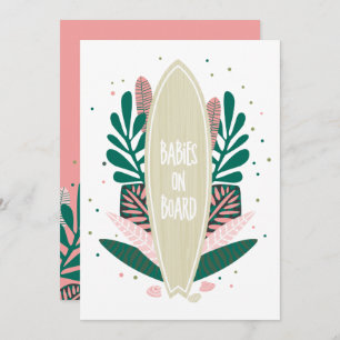 Convite Bebê Rosa No Chá de fraldas Dos Gêmeos Conselhos