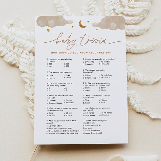 Convite Bebê Trivia Twinkle - Pequena Placa de Chá de fral (Criador carregado)