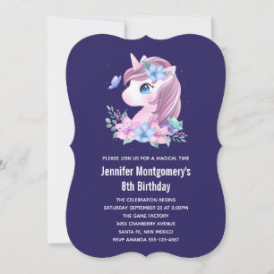 Convite Bebê Unicórnio Mágico Aquarela Aniversário