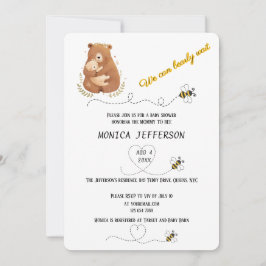 Convite Bebê Urso Podemos Esperar Personalizado