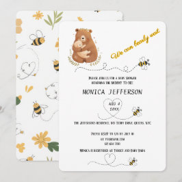 Convite Bebê Urso Podemos Esperar Personalizado