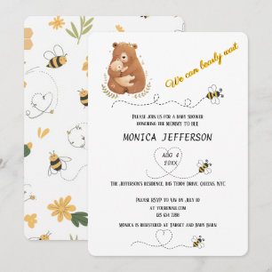 Convite Bebê Urso Podemos Esperar Personalizado