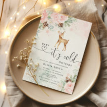 Bebê veado bebê Está frio fora do chá de fraldas