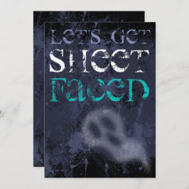 Convite Bebendo Adulto Convidado para Festa de Halloween