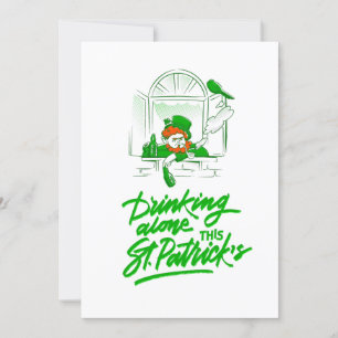 Convite bebendo de duende de Dia de São Patrício sozinho