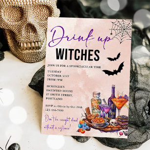 Convite Beber Bruxas em Festa de Halloween