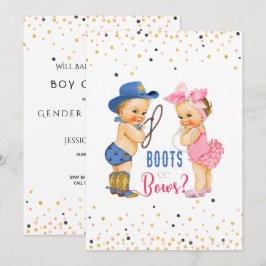 Convite Bebês Bonitos Boots Ou Arcos Sexo Revelação