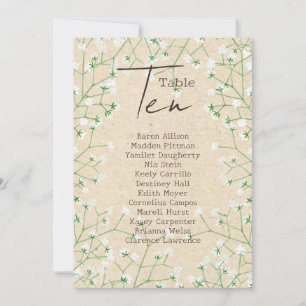 Convite Bebês Breath Wedding Table Number Gráfico 10