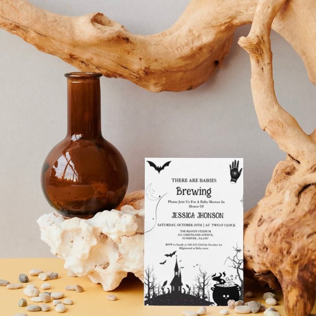 Convite Bebês Criando o Chá de fraldas Negro do Dia das Br (Criador carregado)