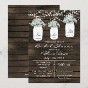 Convite bebês de madeira em forma de barril chá de jardi