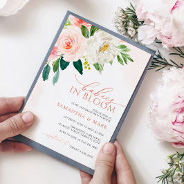 Convite Bebês no Chá de fraldas dos Gêmeos Rosa Espelhos