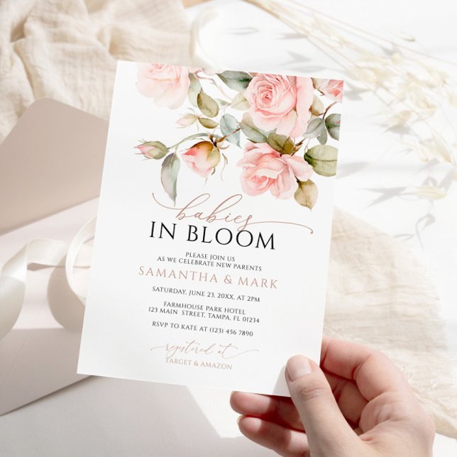 Convite Bebês no Chá de fraldas dos Gêmeos Rosa Rosa Sangu (Criador carregado)