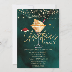 Convite Bebida de Natal Biscoito de Gengibre Festa de Nata