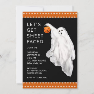Convite Bebida Engraçado Adulto Festa Fantasma de Hallowee