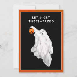 Convite Bebida Engraçado Adulto Festa Fantasma de Hallowee