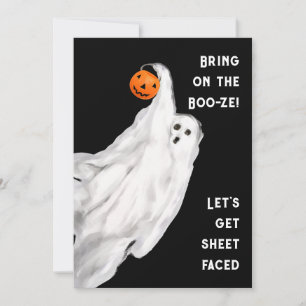 Convite Bebida Engraçado Adulto Festa Fantasma de Hallowee