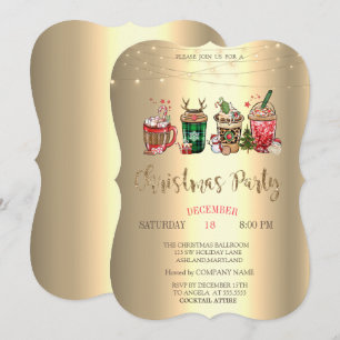 Convite Bebidas de Natal Festa de Natal da Empresa