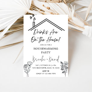 Convite Bebidas Do Partido Do Aquecimento Doméstico Estão