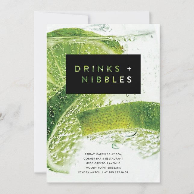 Convite Bebidas e Aperitivos (Frente)