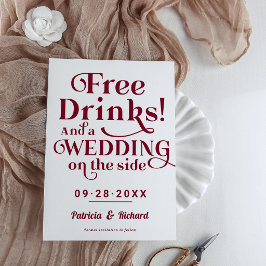 Convite Bebidas Gratuitas Casual Casual Salvem A Data