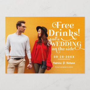 Convite Bebidas Gratuitas Casual Casual Salvem A Data