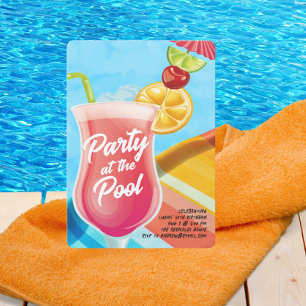 Convite Bebidas na Festa da Piscina