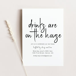 Convite Bebidas no House Housewarming Party
