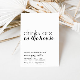 Convite Bebidas no House Housewarming Party