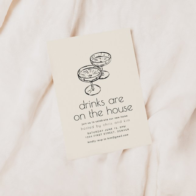 Convite Bebidas no House Housewarming Party (Criador carregado)