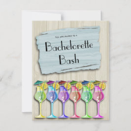 Convite Bebidas tropicais na moda do guarda-chuva