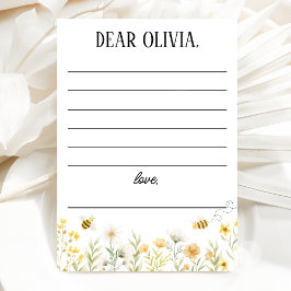 Convite Bee 1st Birthday Time Capsule Card