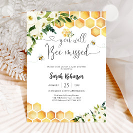 Convite Bee Baby Shower Invitation