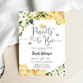 Convite Bee Baby Shower Invitation