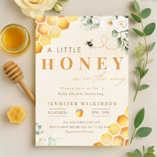Convite Bee Chá de fraldas Honey está a caminho