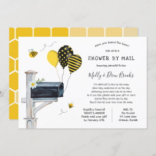 Convite Bee Chá de fraldas por e-mail