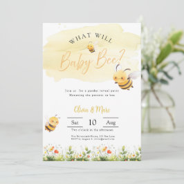 Convite Bee Gender Reveal • What Will Baby Bee