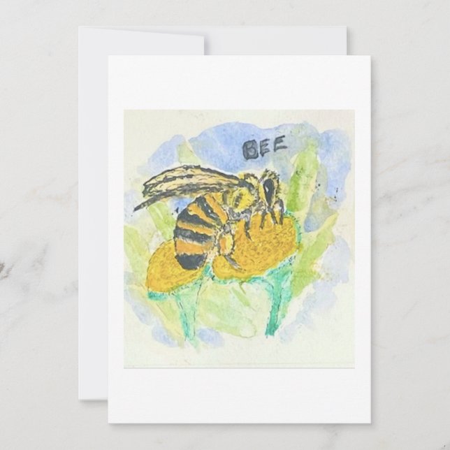 Convite Bee Greeting Card (Frente)