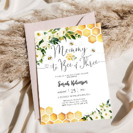 Convite Bee Theme Baby Shower Invitation