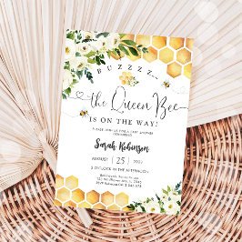 Convite Bee Themed Baby Shower Invitation