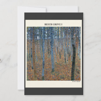 Convite Beech Grove I by  Gustav Klimt Vintage modern art,
