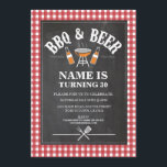 Convite Beers & Cheers CHURRASCO Festa de aniversário QUAL<br><div class="desc">Churrasco de quadro rápido e festa de aniversário de cerveja convidam design. Perfeito para qualquer festa de aniversário etária. SIMPLESMENTE MUDE O TEXTO PARA SE ADAPTAR À SUA FESTA. Impressão traseiro incluído</div>