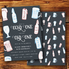 Convite Beers Rustic Hand Drawn Whimsical Beer Birthday