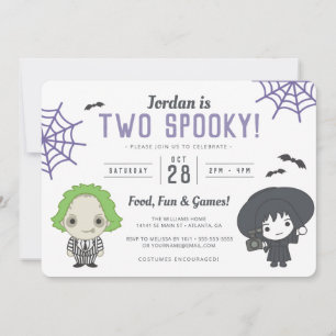 Convite Beetlesumo   Dois segundos aniversários Spooky