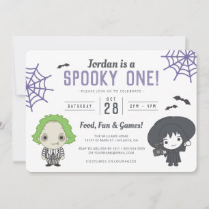 Convite Beetlesumo   Spooky 1 Primeiro Aniversário