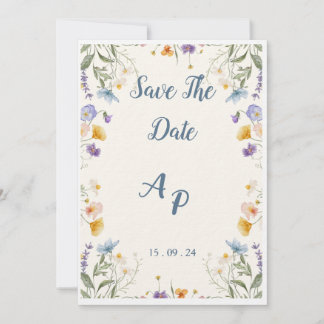 Convite Bege Floral Para Casamento